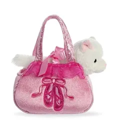 aurora-32828-fancy-pal-ballet-cat-8in-soft-toy-pink-and-white