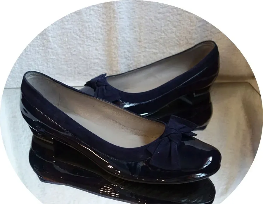 balerina-granat-skora-43-stan-nowy