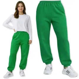 spodnie-dresowe-m-damskie-mlodziez-ocieplane-meszek-jesien-zima-trawiasty