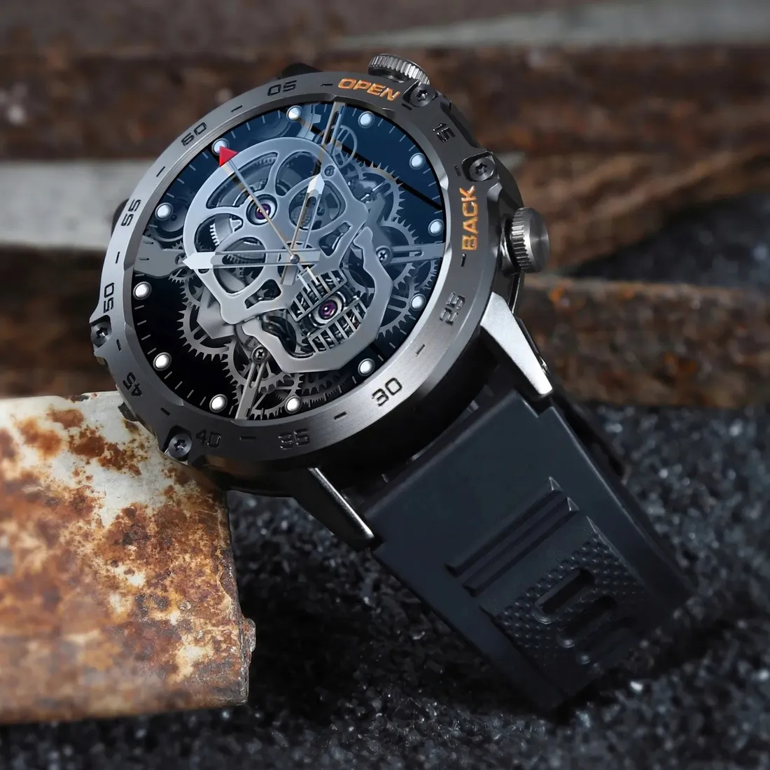 smartwatch-lewer-k52-pomaranczowy-ksztalt-koperty-okragla
