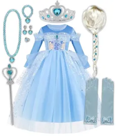 stroj-przebranie-sukienka-elsa-elza-kraina-lodu-na-bal-karnawal-140-146