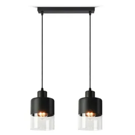 lampa-sufitowa-wiszaca-zyrandol-dual-glass-568-bz2-led-e27-black-edition