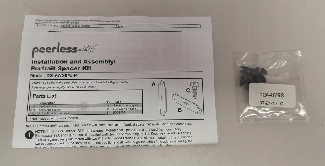 peerless-av-ds-vws040-p-element-dystansowy-standard-vesa-75-x-75