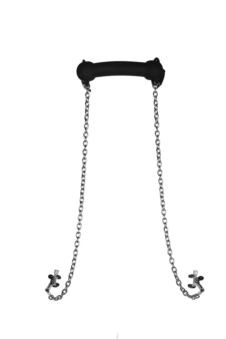 silicone-bit-gag-with-nipple-clamps-black