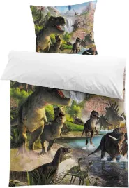 posciel-komplet-2-czesciowy-135x200cm-poszewka-50x80cm-wzor-dinozaury