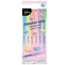 cienkopisy-kotki-6-kolorow-kidea