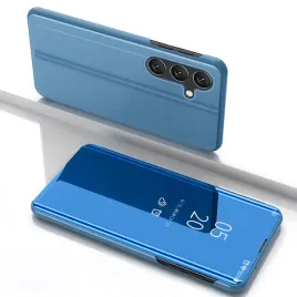 etui-pokrowiec-z-klapka-do-samsung-galaxy-s25-clear-view-case-niebieski