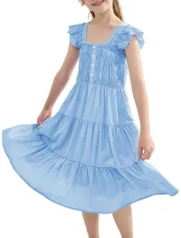 sukienka-letnia-dziewczeca-elegancka-z-bufiastymi-rekawami-10-11-lat-150-cm