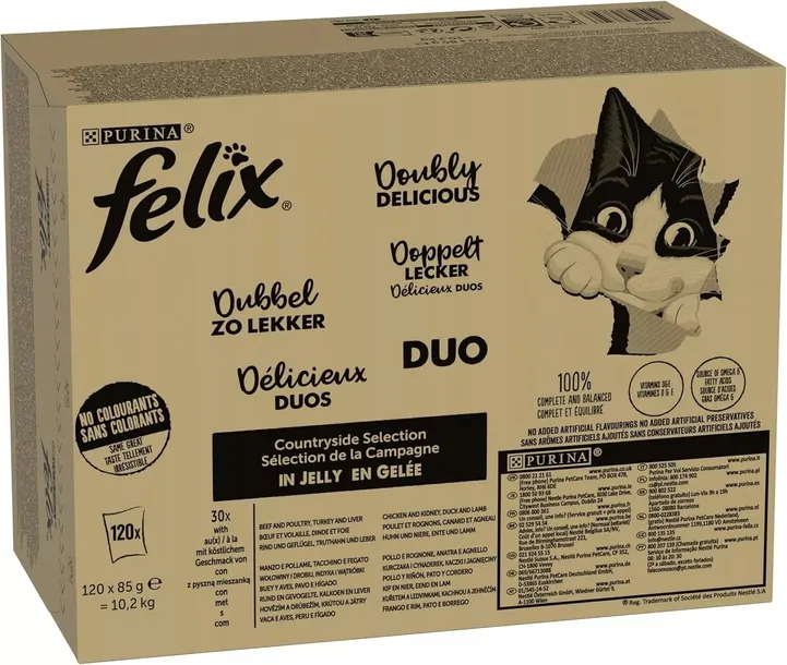 Felix Fantastic w galaretce 120 x 85g PODWÓJNY SMAK!