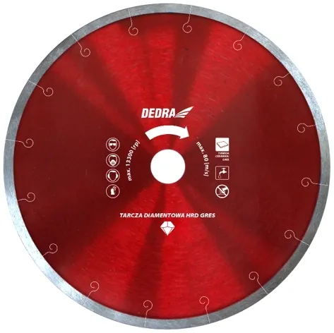 dedra-pila-tarczowa-tarcza-diamentowa-ciagla-hrd-gr-230mm-do-glazury-h1066e-srednica-otworu-254mm