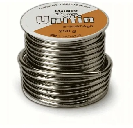 lut-miekki-cyna-do-lutowania-2-5-mm-250-g-szpula-unitin3-97percent-cyny-3percent-miedzi-waga-z-opakowaniem-0-27-kg