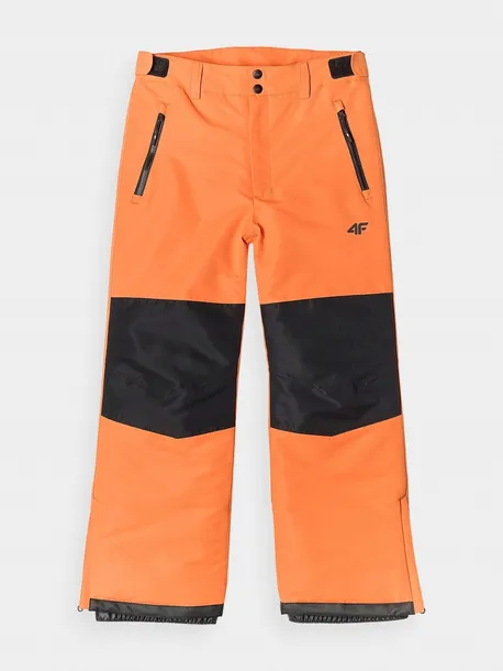 spodnie-snowboardowe-dzieciece-4f-fnk-m658-orange-146-zapiecie-zamek