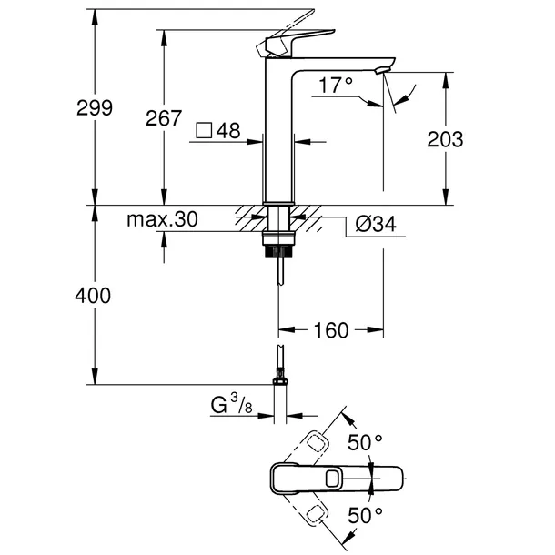 bateria-umywalkowa-scienna-grohe-czarny-marka-grohe