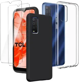 zestaw-lyzxmy-dla-tcl-205-przezroczyste-i-czarne-etui-szklo-hartowane