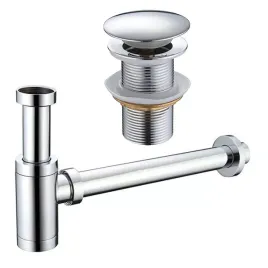 syfon-srebrny-korek-klik-klak-umywalkowy-bez-przelewu-chrom-komplet