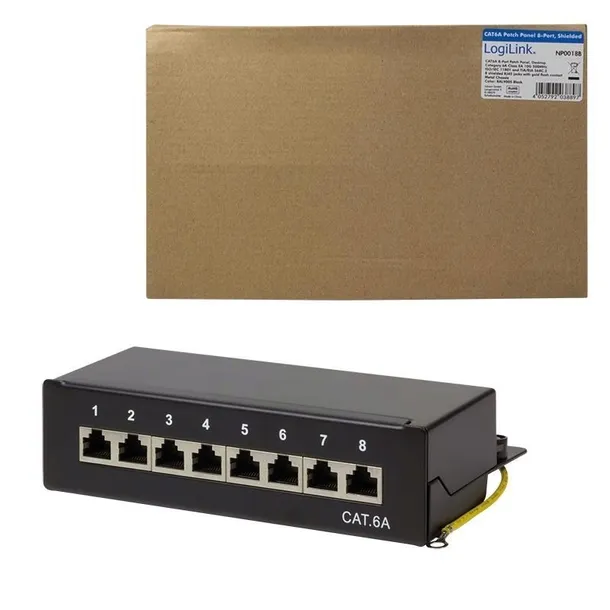 patch-panel-logilink-np0018b-czarny-kat-6a-waga-z-opakowaniem-660-kg-producent-logilink
