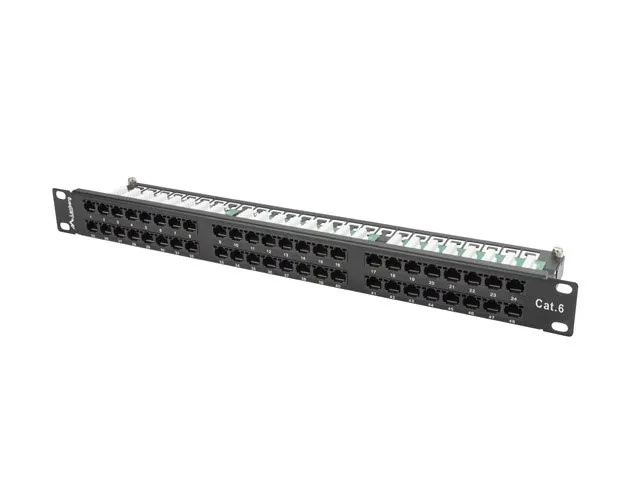 patch-panel-lanberg-ppu6-1048-b-48-port-1u-kat-6-czarny-waga-z-opakowaniem-1-37-kg