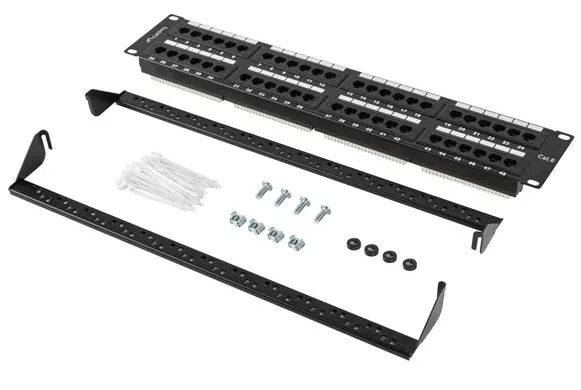 patch-panel-lanberg-ppu6-2048-b-48-port-2u-19-kat-6-czarny-waga-z-opakowaniem-1-kg