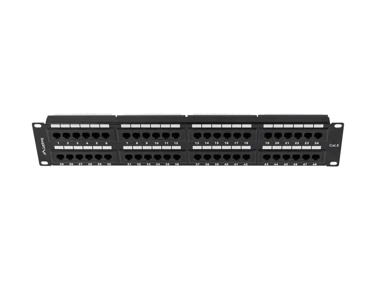 patch-panel-lanberg-ppu6-2048-b-48-port-2u-19-kat-6-czarny-producent-lanberg