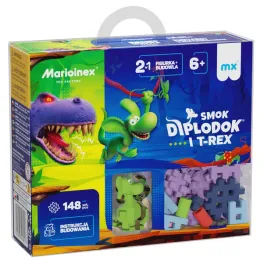 marioinex-wafle-mini-smok-diplodok-i-t-rex-klocki-konstrukcyjne-148-el