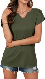 elegancka-bluzka-damska-v-neck-krotki-rekaw-casual-zielona-m