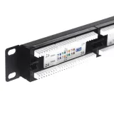 patch-panel-netrack-19-1u-24-porty-kat-5e-utp-z-polka-czarny-glebokosc-produktu-82-cm