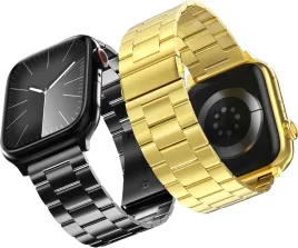 pasek-do-apple-watch-stal-regulowany-42-49-mm-czarny-zloty-2-szt