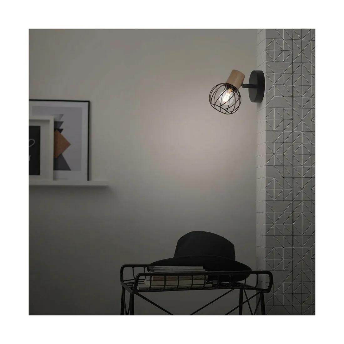 reflektor-mallow-czarno-bezowy-e14-inspire-kolor-czarny