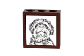 bolonka-russian-tsvetnaya-bolonka-pen-holder-with-a-dog-desk-organizer