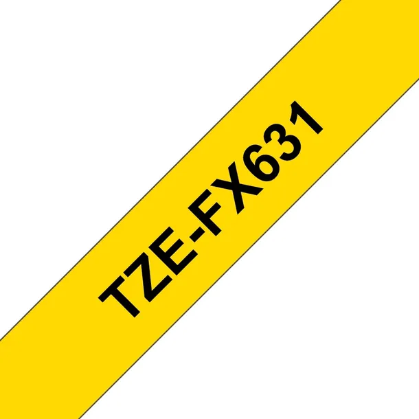brother-tasma-p-touch-tze-fx631-12mm-zolta-czarny-8m-fleksyjna-waga-z-opakowaniem-0-05-kg-kod-producenta-tzefx631