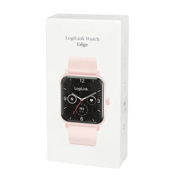smartwatch-logilink-edge-rozowy-czujniki-krokomierz