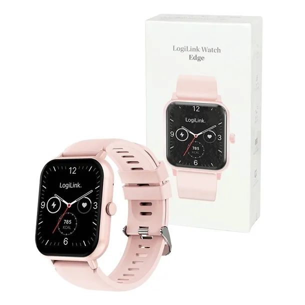 smartwatch-logilink-edge-rozowy-ekran-dotykowy-tak
