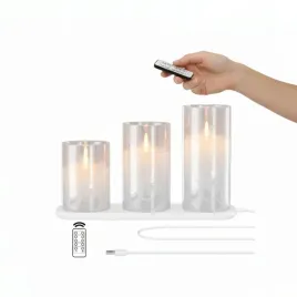 bezplomieniowe-swiece-led-do-ladowania-ze-stacja-ladujaca-i-pilotem