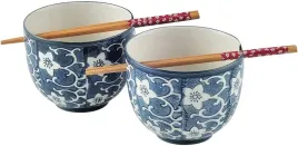 niebieski-panbado-japonski-zestaw-misek-z-kwiatami