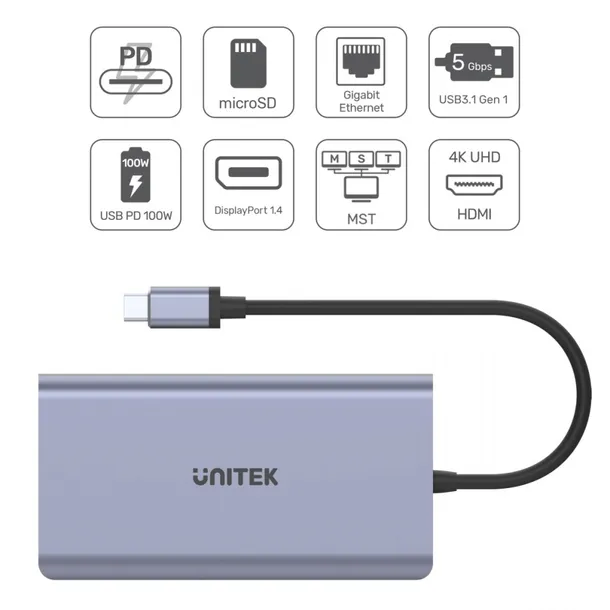 adapter-unitek-d1056a-hub-usb-c-2x-usb-3-1-hdmi-dp-rj45-czytniksd-producent-unitek