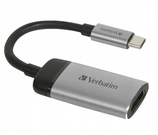 kabel-adapter-verbatim-usb-type-c-m-hdmi-f-01m-czarno-srebrny-zastosowanie-video-dlugosc-10-8-m