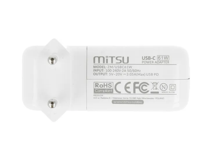 zasilacz-sieciowy-mitsu-61w-usb-c-usbc-5-20-3v-3a-white-do-notebooka-kod-producenta-zm-usbc61w