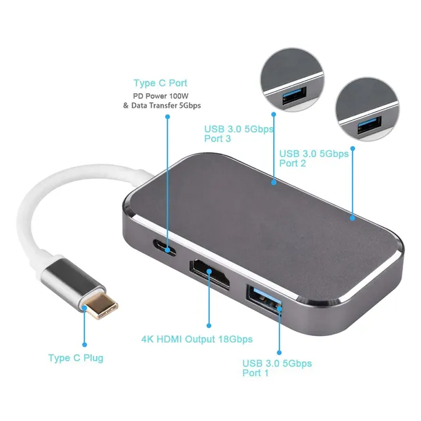 adapter-usb-c-hub-3xusb-3-0-hdmi-usb-c-wireway-zastosowanie-usb-firewire-kod-producenta-ww410215