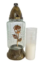 znicz-szklany-z-wkladem-zlota-roza-na-cmentarz-30cm