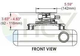 peerless-av-prgs-unv-uchwyt-sufitowy-do-projektora-22kg-uniwersalny-czarny