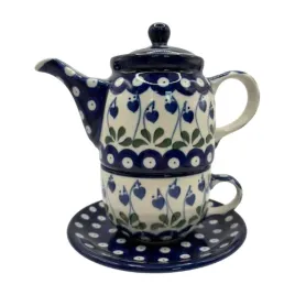 zestaw-do-herbaty-dzbanek-z-filizanka-boleslawiec