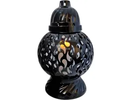 latarenka-dekoracyjna-lampion-czarna-ogrodowa-latarnia-na-grob-na-wklad-led