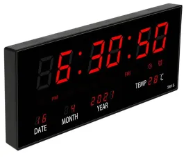 zegar-scienny-led-clock-czarny-odcienie-czerwieni-36-cm