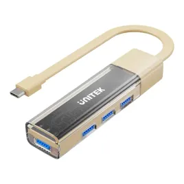 unitek-hub-dwukierunkowy-usb-c-usb-a-5gbps-4x-usb-a-kremowy