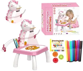 stolik-projektor-do-nauki-rysowania-jednorozec-ze-swiatlem-rzutnik