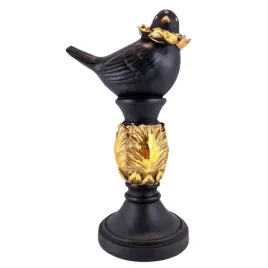 figurka-ptaszek-na-kolumnie-czarno-zloty