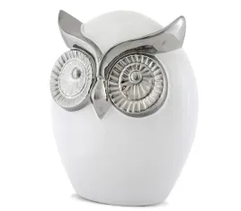 figurka-sowa-ceramiczna-biala-srebrna-prezent