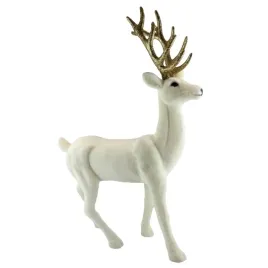 renifer-welurowy-ecru-duzy-ze-zlotym-porozem