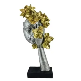 maska-na-podstawie-z-kwiatami-srebrno-zlota