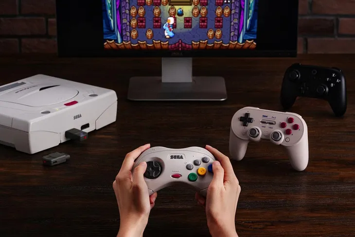 8bitdo-retro-receiver-for-saturn-adapter-bluetooth-do-sega-saturn-windows-waga-z-opakowaniem-0-2-kg-producent-8bitdo